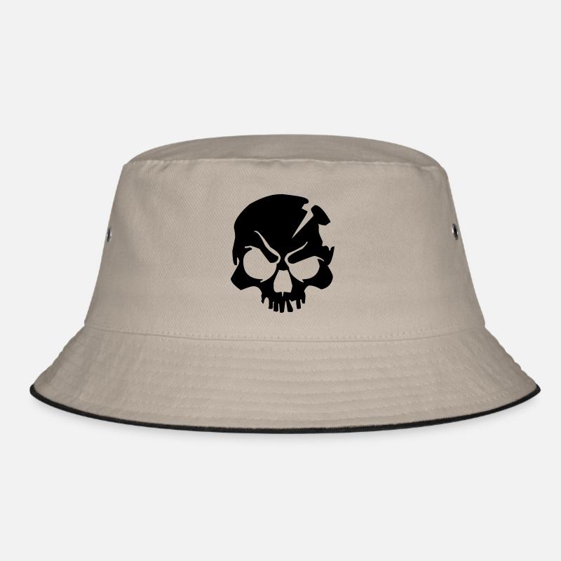skull design bone Bucket Hat