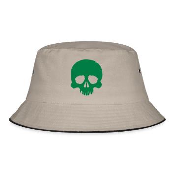 skull - Bucket Hat - Khaki/Schwarz - Vorne