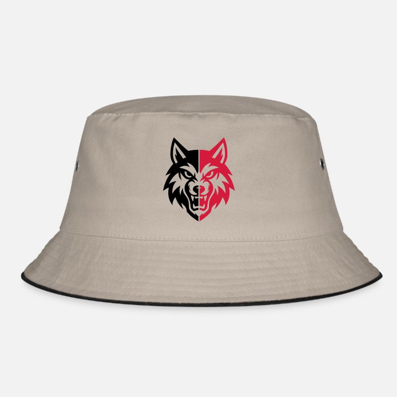 Logo de la tête de loup - Bob - kaki/noir