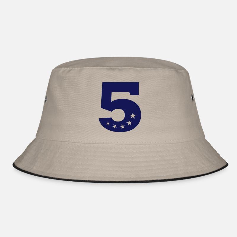 Fünf 5. Geburtstag - Bucket Hat - Khaki/Schwarz