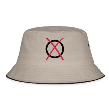 yes no ok election - Bucket Hat - khaki/black - Front