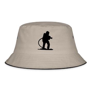 firefighter attack - Bucket Hat - khaki/black - Front