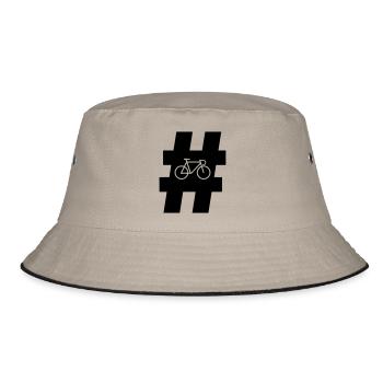 Hashtag Bike - Bucket Hat - khaki/black - Front