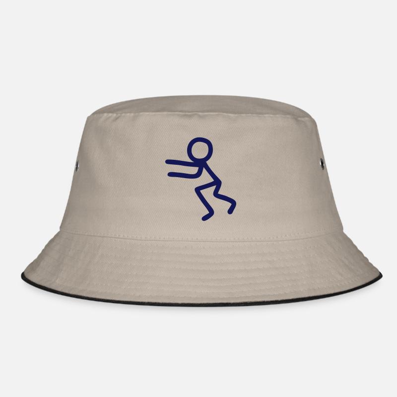 Laufendes Strichmännchen Bucket Hat