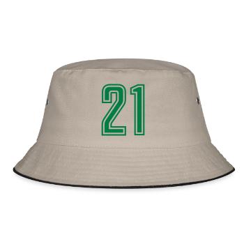 21 - Bucket Hat - Khaki/Schwarz - Vorne