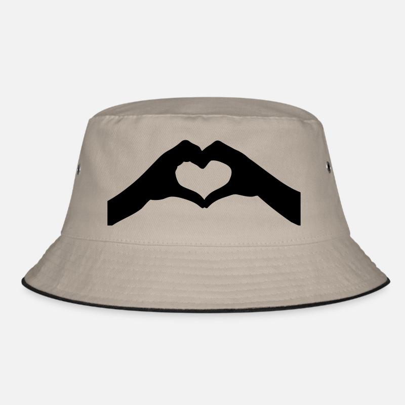 heart hands Bucket Hat