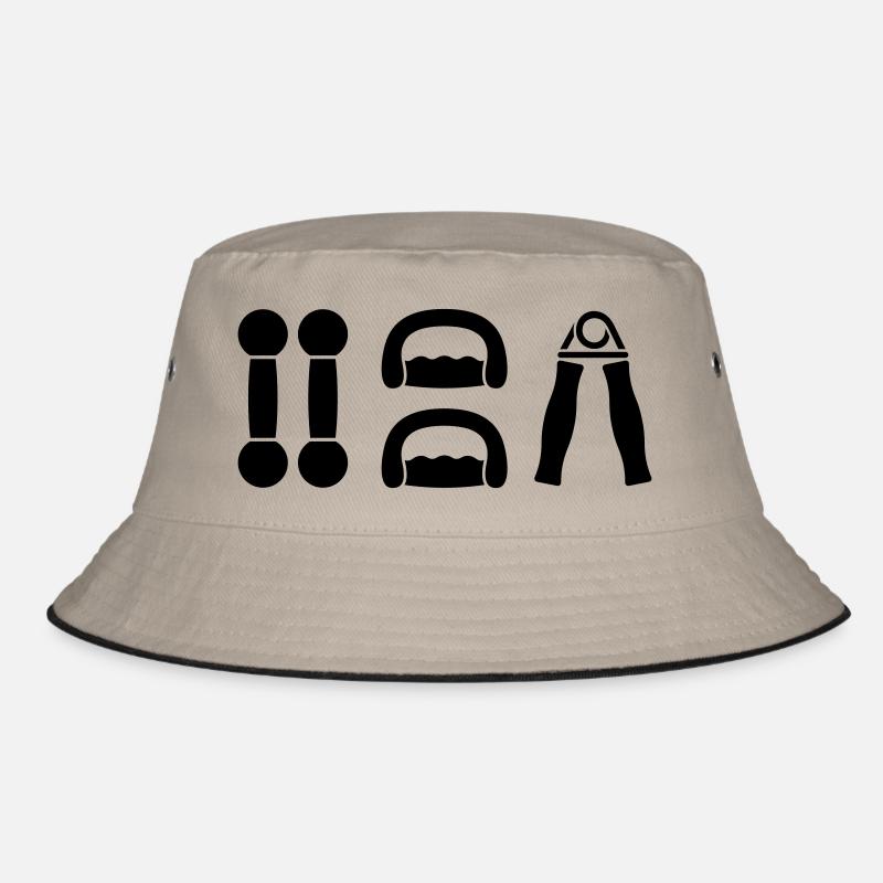 gym dumbell sport Bucket Hat