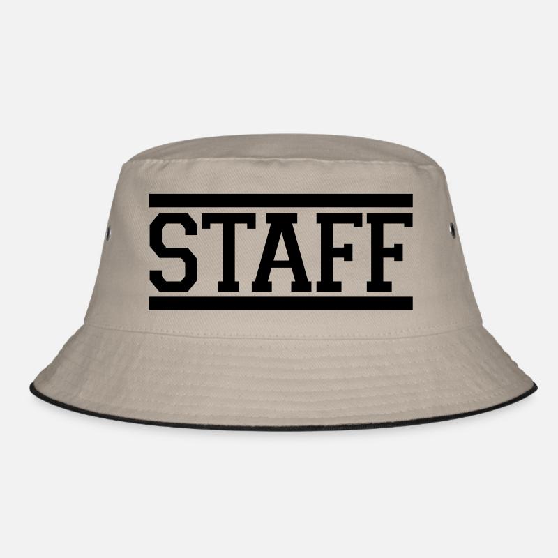 staff - Bucket Hat - Khaki/Schwarz