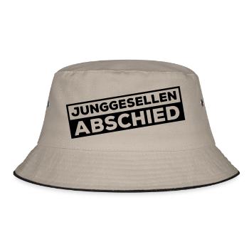 junggesellen abschied design - Bucket Hat - Khaki/Schwarz - Vorne