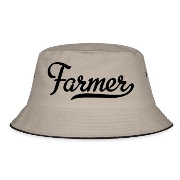 Landwirt - Bucket Hat - Khaki/Schwarz - Vorne