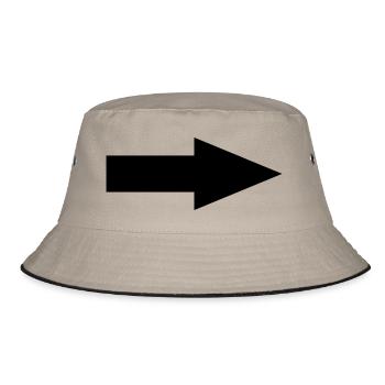 Pfeil - Bucket Hat - Khaki/Schwarz - Vorne