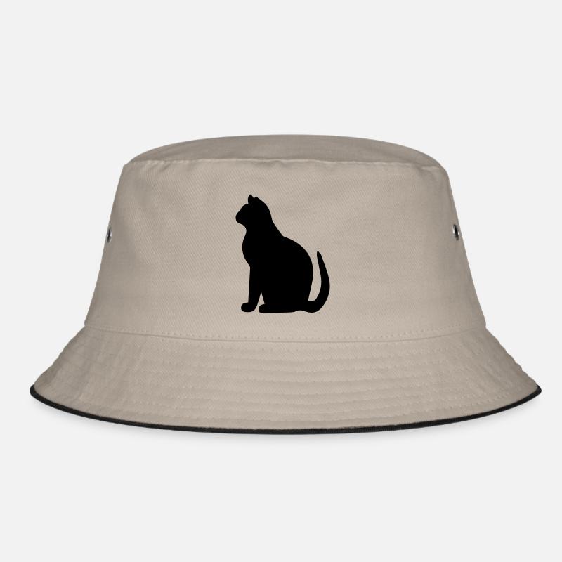schwarze Katze Bucket Hat