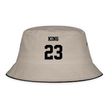 KING 23 black - Bucket Hat - Khaki/Schwarz - Vorne