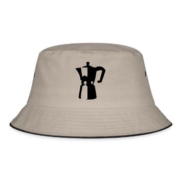 espresso - Bucket Hat - Khaki/Schwarz - Vorne