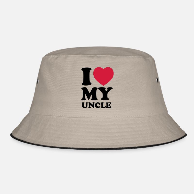 I love my uncle - Bucket Hat - Khaki/Schwarz
