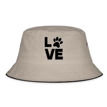 paw love - Bucket Hat - khaki/black - Front