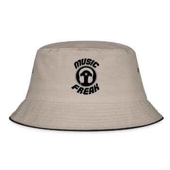 Music Freak - Bucket Hat - Khaki/Schwarz - Vorne