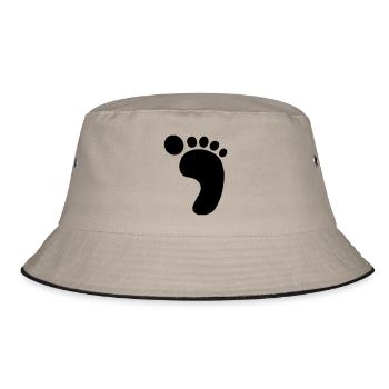 right_foot - Bucket Hat - Khaki/Schwarz - Vorne