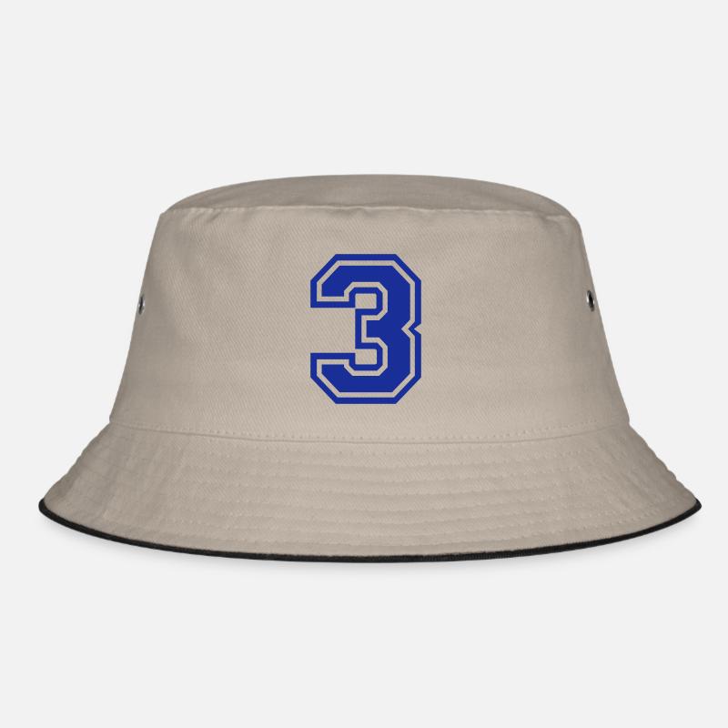 3 - Bucket Hat - Khaki/Schwarz