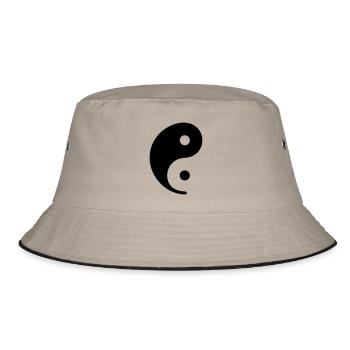 YIN & YANG - just 01 - Bucket Hat - khaki/black - Front