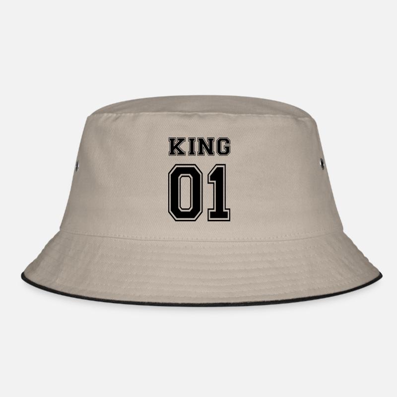 KING - Bucket Hat - Khaki/Schwarz