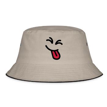 Cheeky Face - Bucket Hat - khaki/black - Front