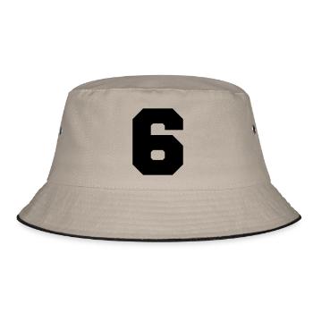 6 - Bucket Hat - Khaki/Schwarz - Vorne