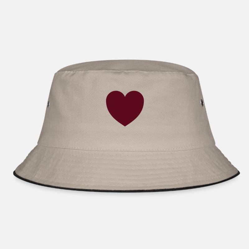 herzens - Bucket Hat - Khaki/Schwarz