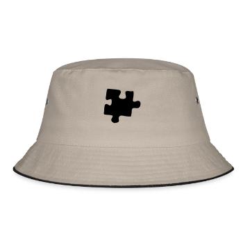 puzzle - Bucket Hat - Khaki/Schwarz - Vorne