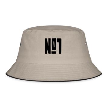 No.1 - Logo - Bucket Hat - Khaki/Schwarz - Vorne