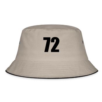 72 - Bucket Hat - khaki/black - Front