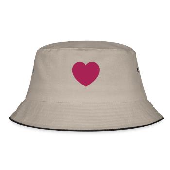 heart-coeur-Herz-corazón symbol - Bucket Hat - khaki/black - Front