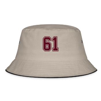 61 sports jersey football number mono - Bucket Hat - khaki/black - Front