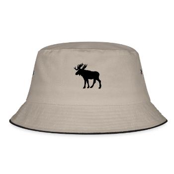 elch - Bucket Hat - khaki/black - Front