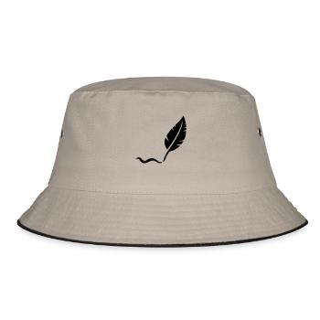 Feder - Bucket Hat - Khaki/Schwarz - Vorne