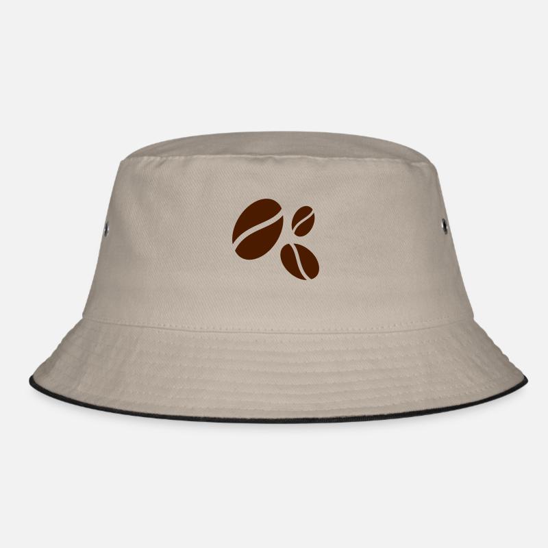 Coffee bean - Bucket Hat - khaki/black