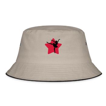 Tanz Musik Tänzer Ballett Oper - Bucket Hat - Khaki/Schwarz - Vorne