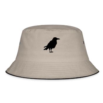 Krähe - Bucket Hat - Khaki/Schwarz - Vorne