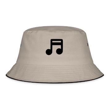 Musical note - Bucket Hat - khaki/black - Front