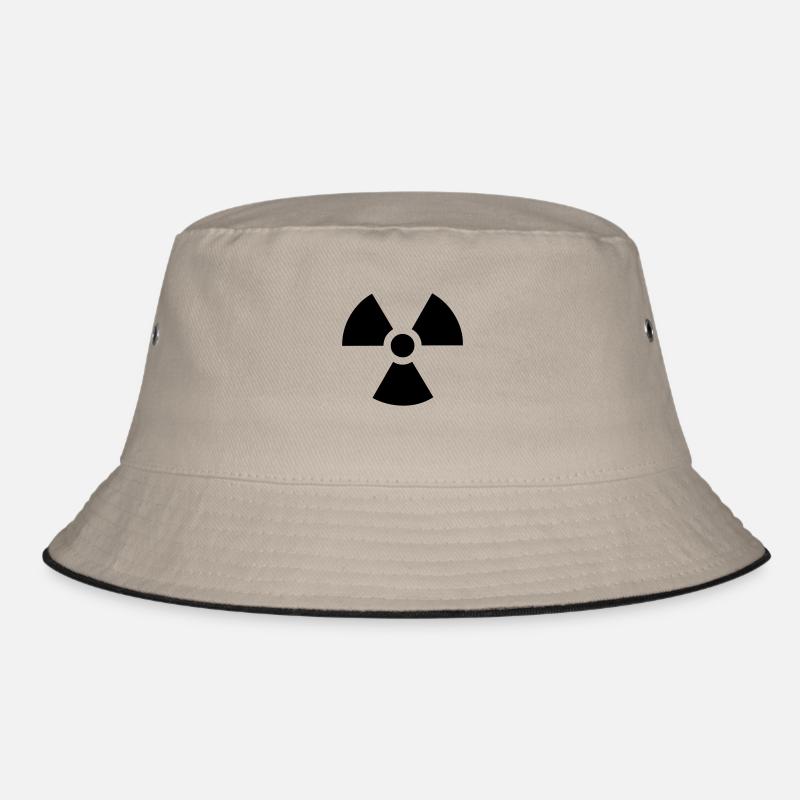 Atom - radioaktiv - Bucket Hat - Khaki/Schwarz