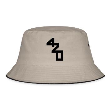 420 Segelzeichen - Bucket Hat - Khaki/Schwarz - Vorne