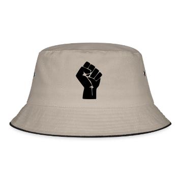 Faust Protest Widerstand - Bucket Hat - Khaki/Schwarz - Vorne