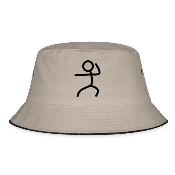 Karate - Bucket Hat - Khaki/Schwarz - Vorne