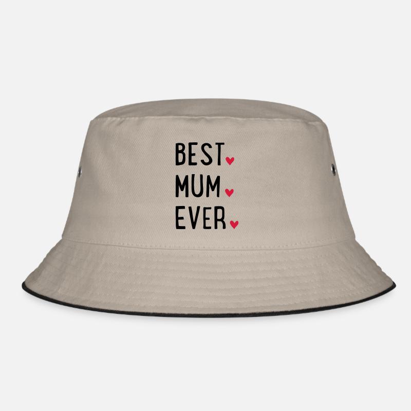 Beste Mama - Bucket Hat - Khaki/Schwarz