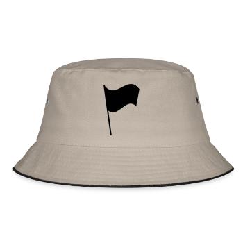 Flagge - Bucket Hat - Khaki/Schwarz - Vorne