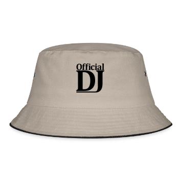 Text Official DJ - Bucket Hat - khaki/black - Front