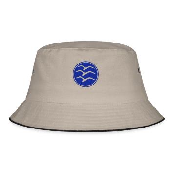 segelflug symbol Geschenk - Bucket Hat - Khaki/Schwarz - Vorne