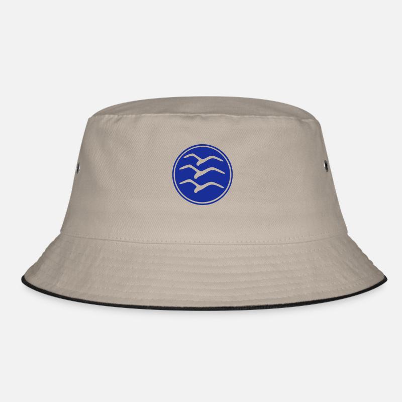 segelflug symbol Geschenk - Bucket Hat - Khaki/Schwarz