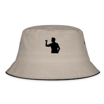 Darts de - Bucket Hat - Khaki/Schwarz - Vorne