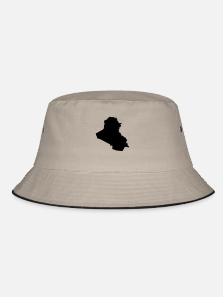 irak - Bucket Hat - Khaki/Schwarz - Vorne
